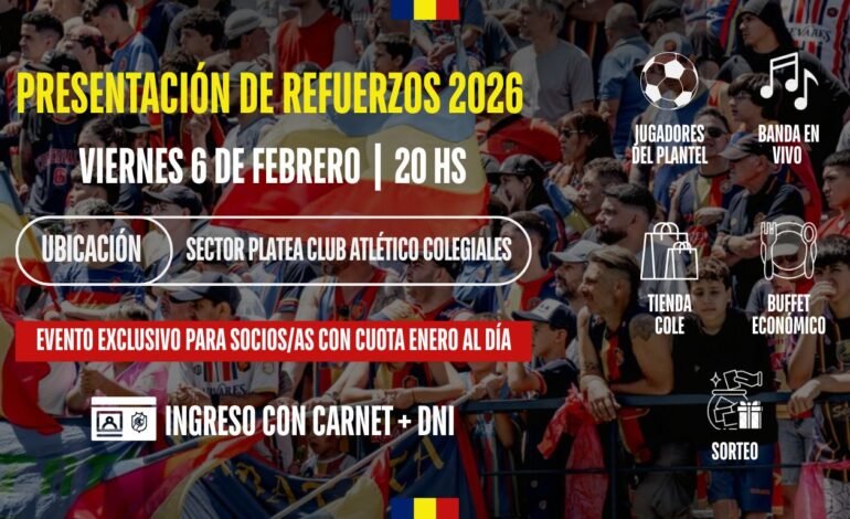 Evento presentación refuerzos 2026