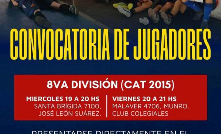 Convocatoria de jugadores- futsal