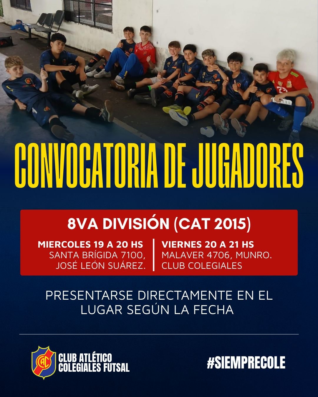 Convocatoria de jugadores- futsal